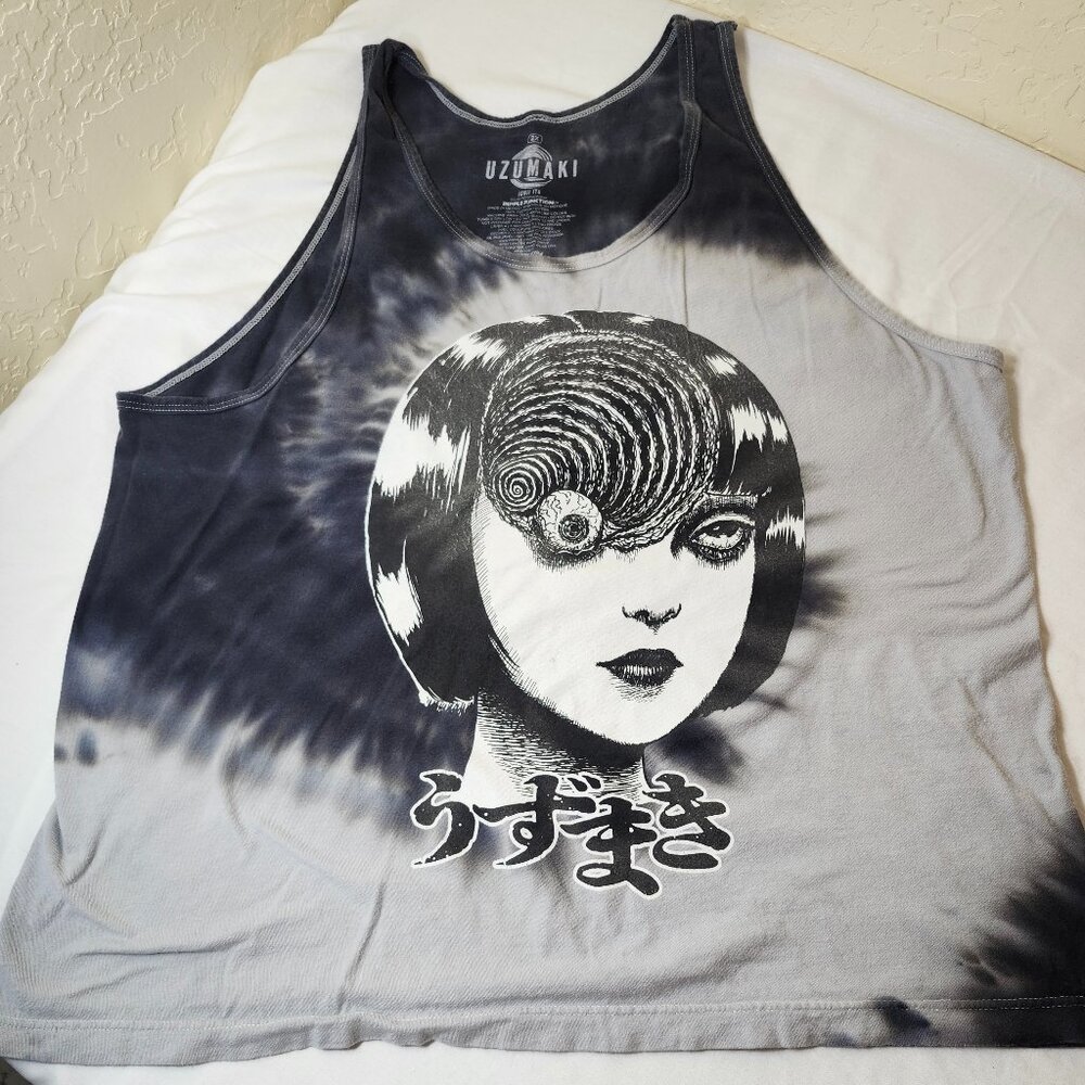 Anima Streetwear Uzumaki Junji Ito Tie-Dye Tank Top